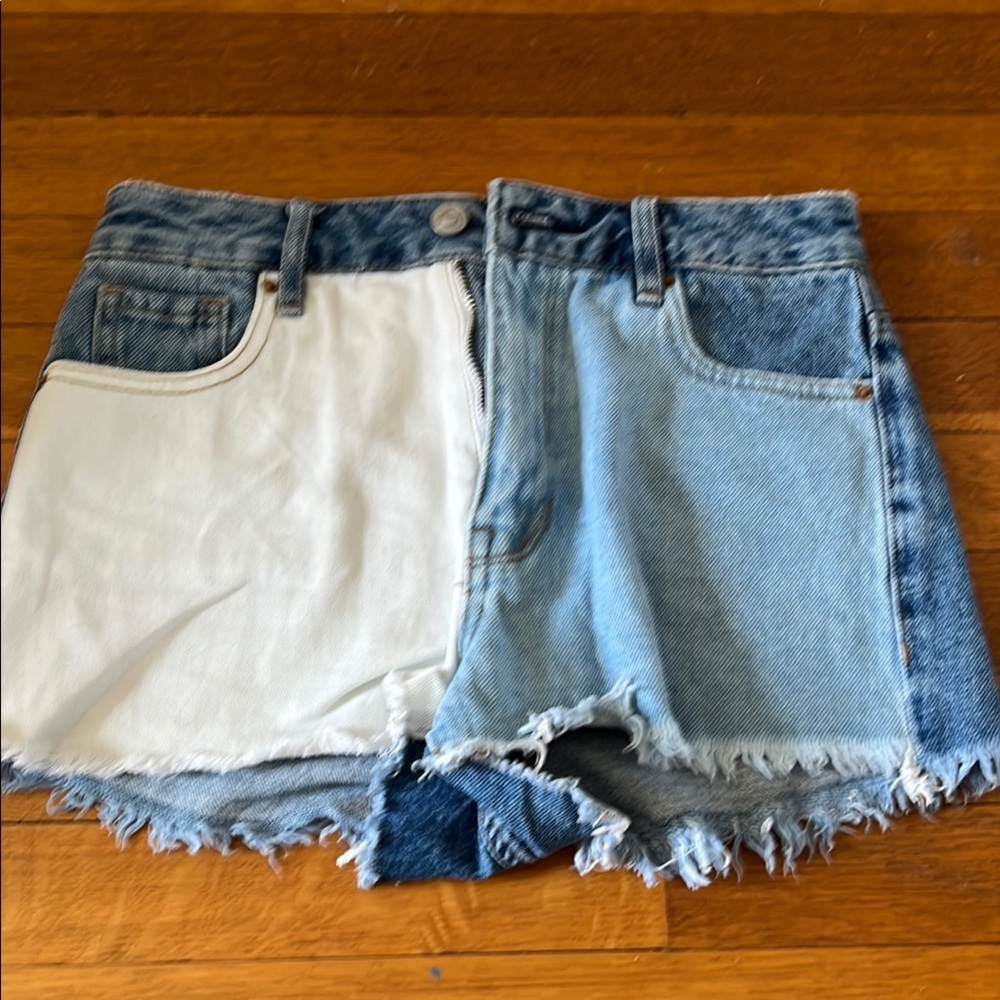 Two-Tone Denim Women's Shorts